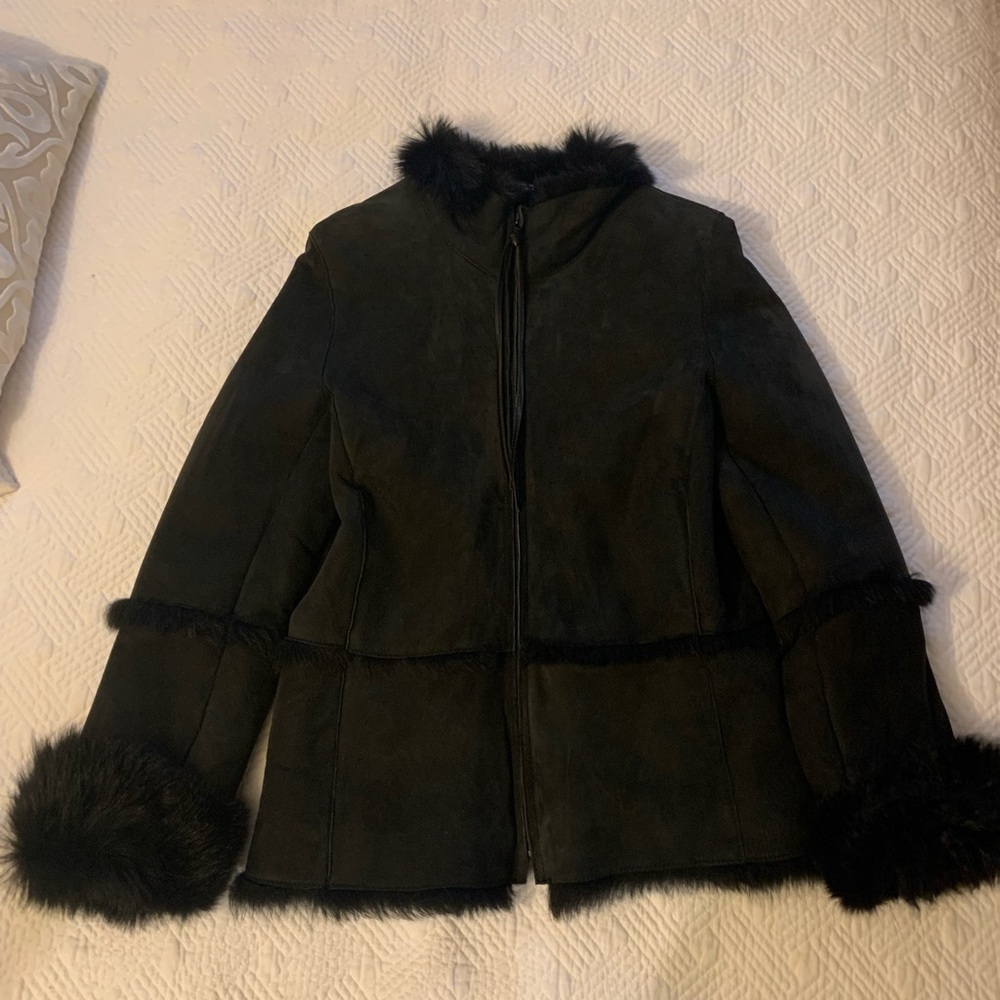 Andrew Marc New York Shearling and Suede Women’s Coat